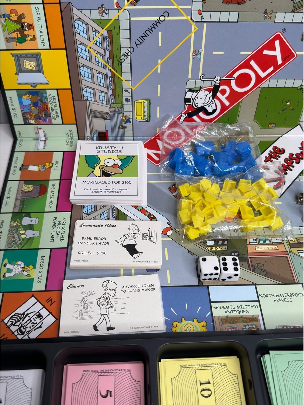 The Simpsons Monopoly Board Game 2001 Complete Pewter Tokens Parker Brothers - Picture 3 of 8